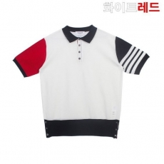 톰브라운 배색 4버튼 오버핏 카라티